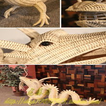 藤編龍型裝飾擺件 傳統工藝與現代家居的完美融合